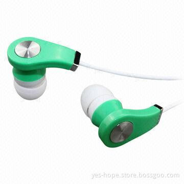 Earphones Plug with Jewel Decoration and Fashionable Pattern, Flat Cable Available